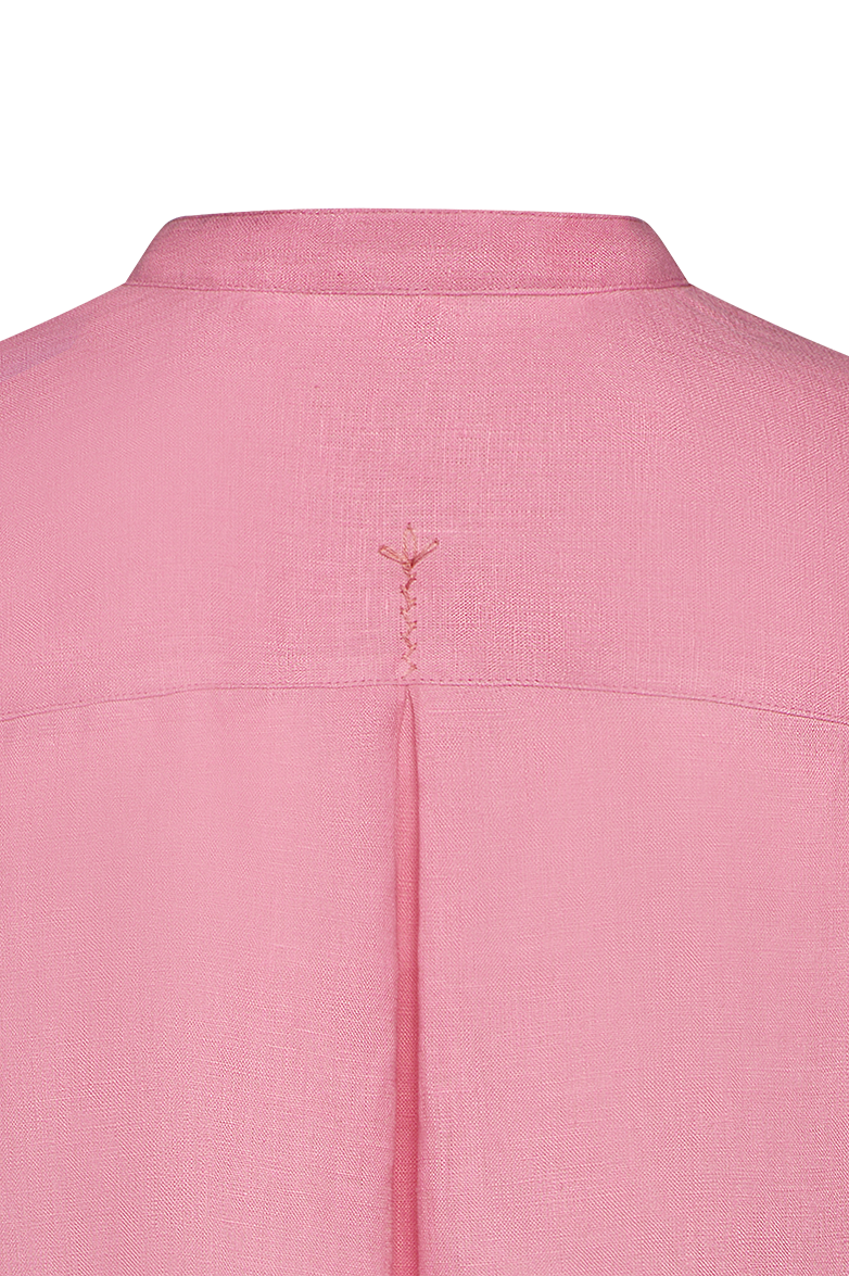 Linen blouse with flutter sleeves - Image 5