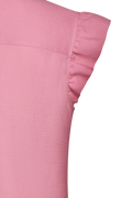 Linen blouse with flutter sleeves - thumbnail 6