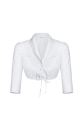Dirndl blouse with shawl collar - thumbnail 1