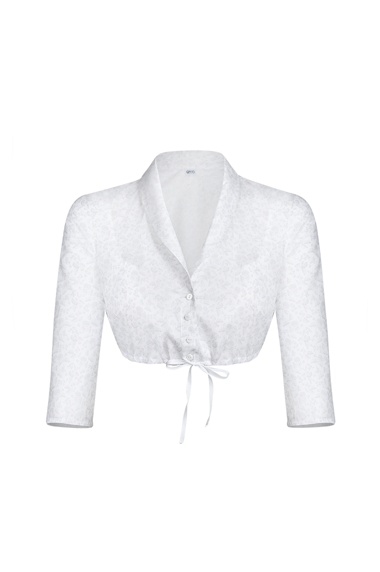 Dirndl blouse with shawl collar - Image 1