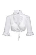 Dirndl blouse in cotton satin - thumbnail 1