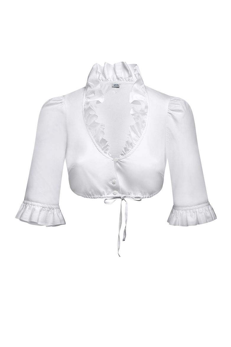 Dirndl blouse in cotton satin - Image 1
