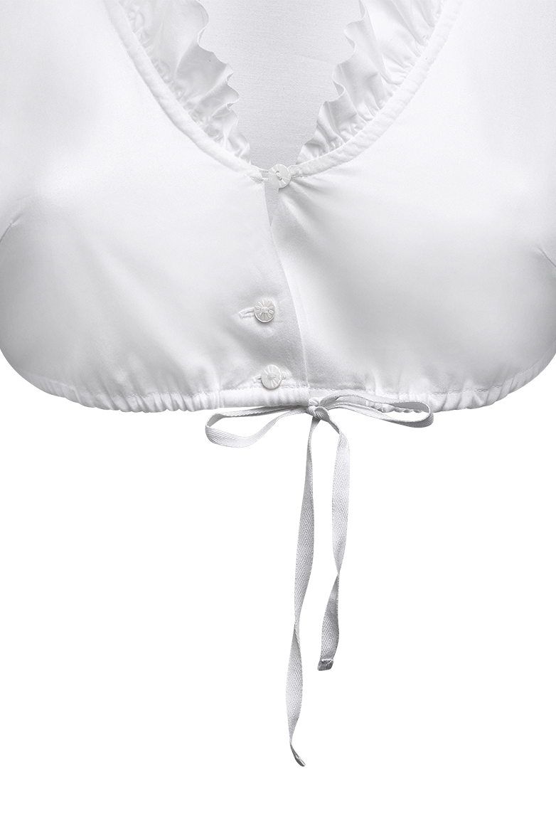 Dirndl blouse in cotton satin - Image 4