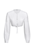 Edition Dirndl blouse in cotton satin - thumbnail 1