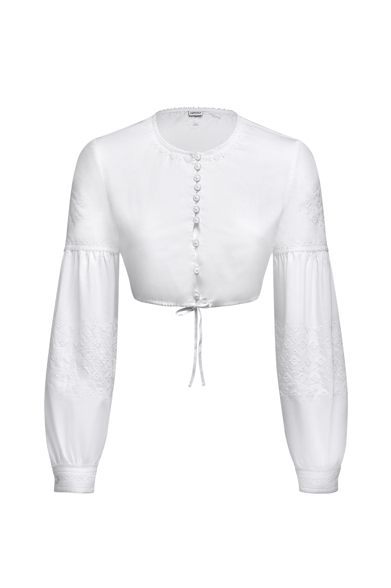 Edition Dirndl blouse in cotton satin - Image 1
