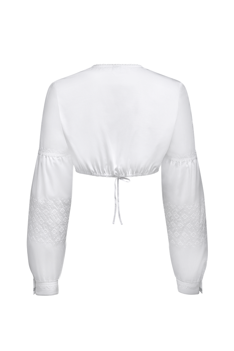 Edition Dirndl blouse in cotton satin - Image 2