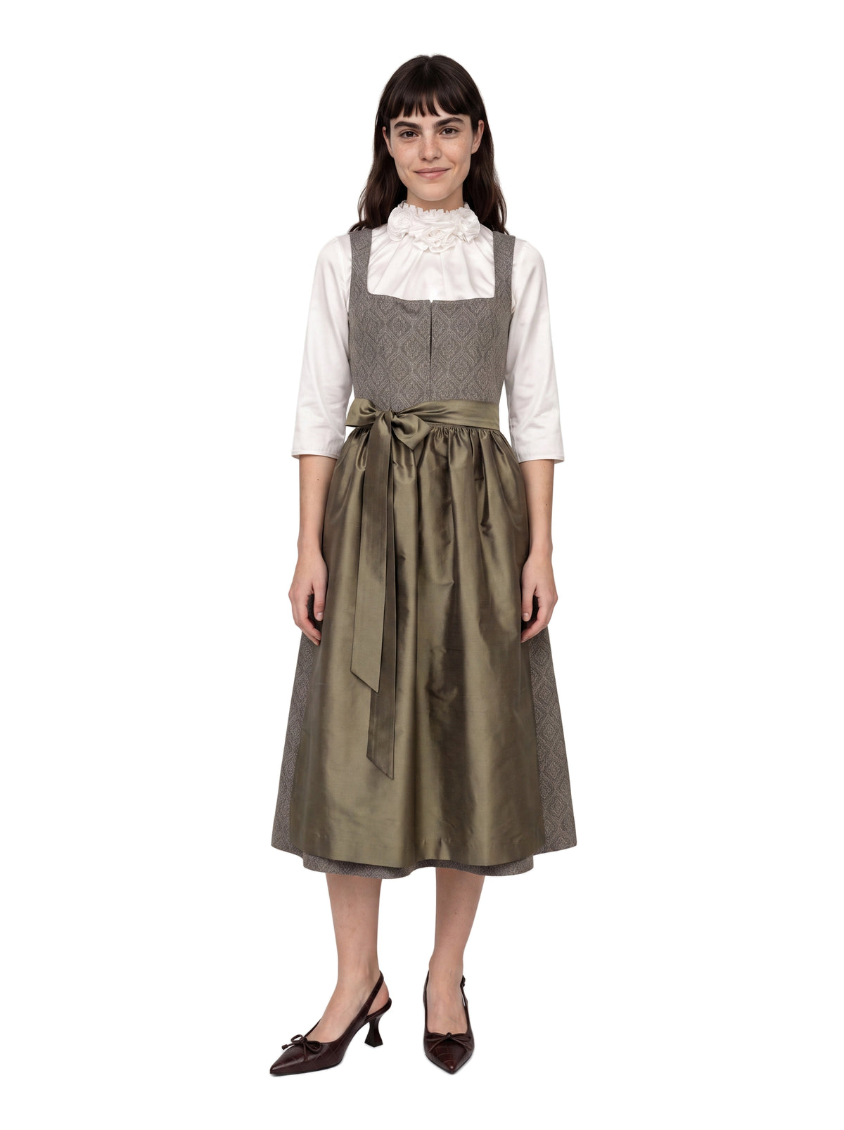 Dirndlbluse mit Rosen - Bild 2