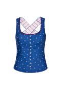 Blaudruck Mieder - thumbnail 1