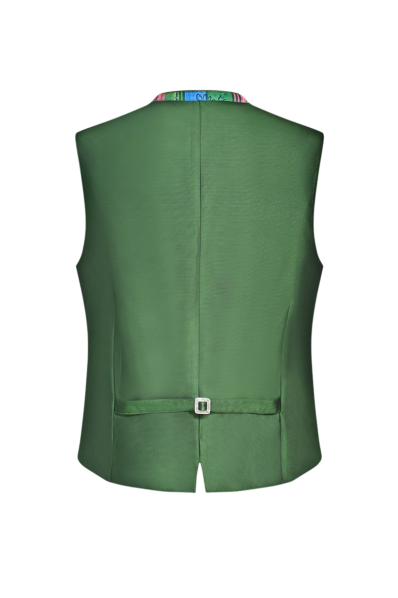 Hand-printed Gilet in pure silk - Image 2