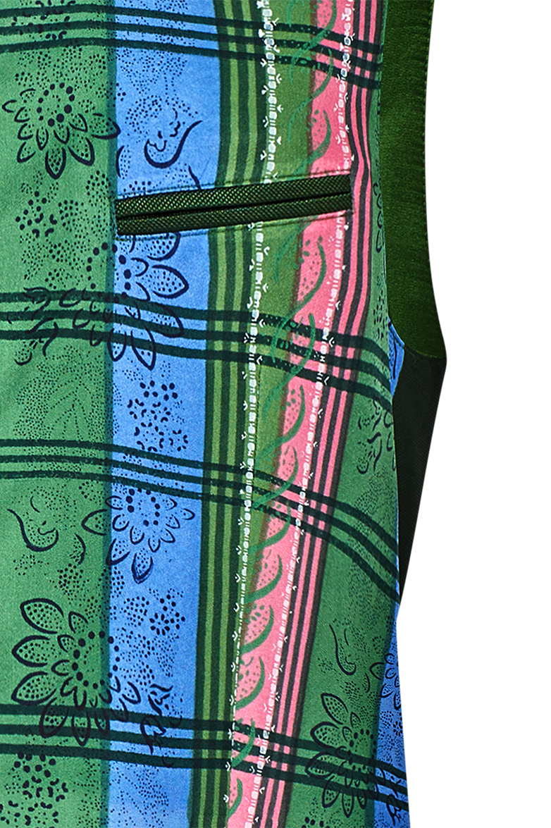 Hand-printed Gilet in pure silk - Image 5