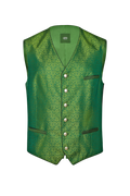 Gilet in silk jacquard - thumbnail 1