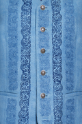 Blaudruck Gilet with relief embroidery - thumbnail 4