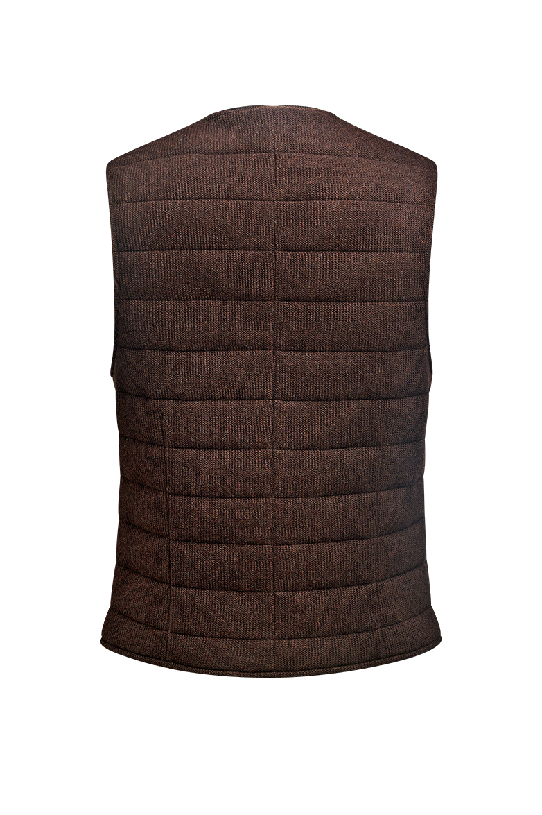 Quilted Gilet in purl/purl knit - Image 2