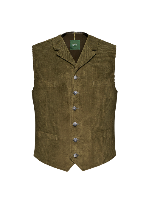 Corduroy Gilet with lapels
