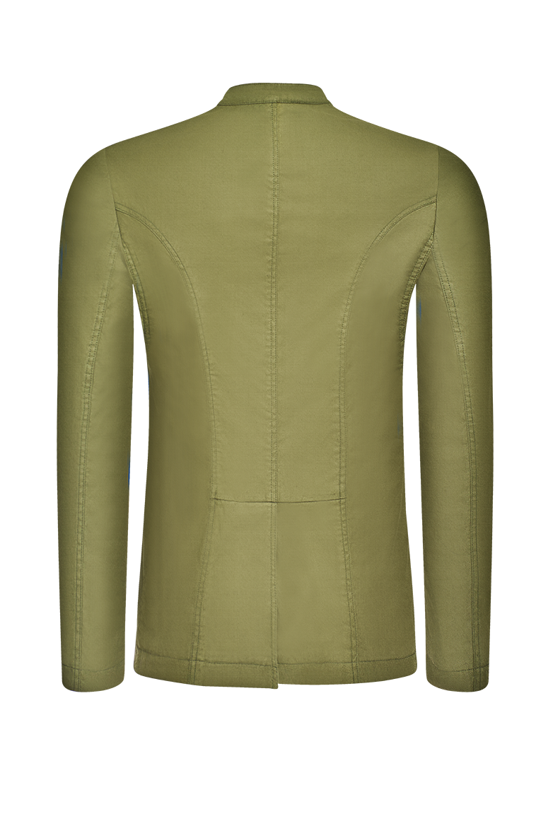Patinated cotton/linen jacket - Image 2