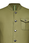 Patinated cotton/linen jacket - thumbnail 3