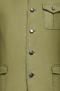 Patinated cotton/linen jacket - thumbnail 4