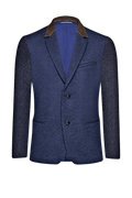 Lapel jacket with patterned knit - thumbnail 1