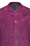 Velvet jacket with rich relief embroidery - thumbnail 3