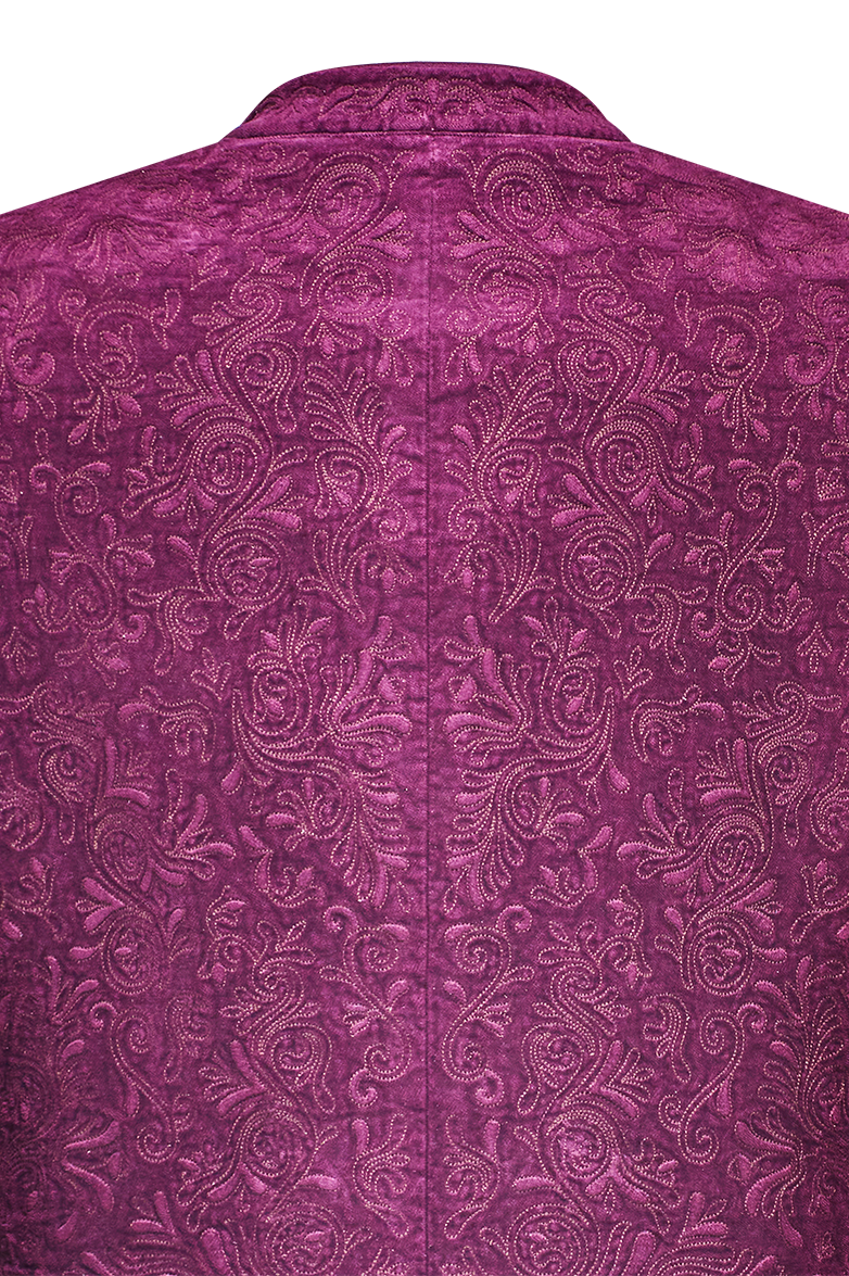 Velvet jacket with rich relief embroidery - Image 5