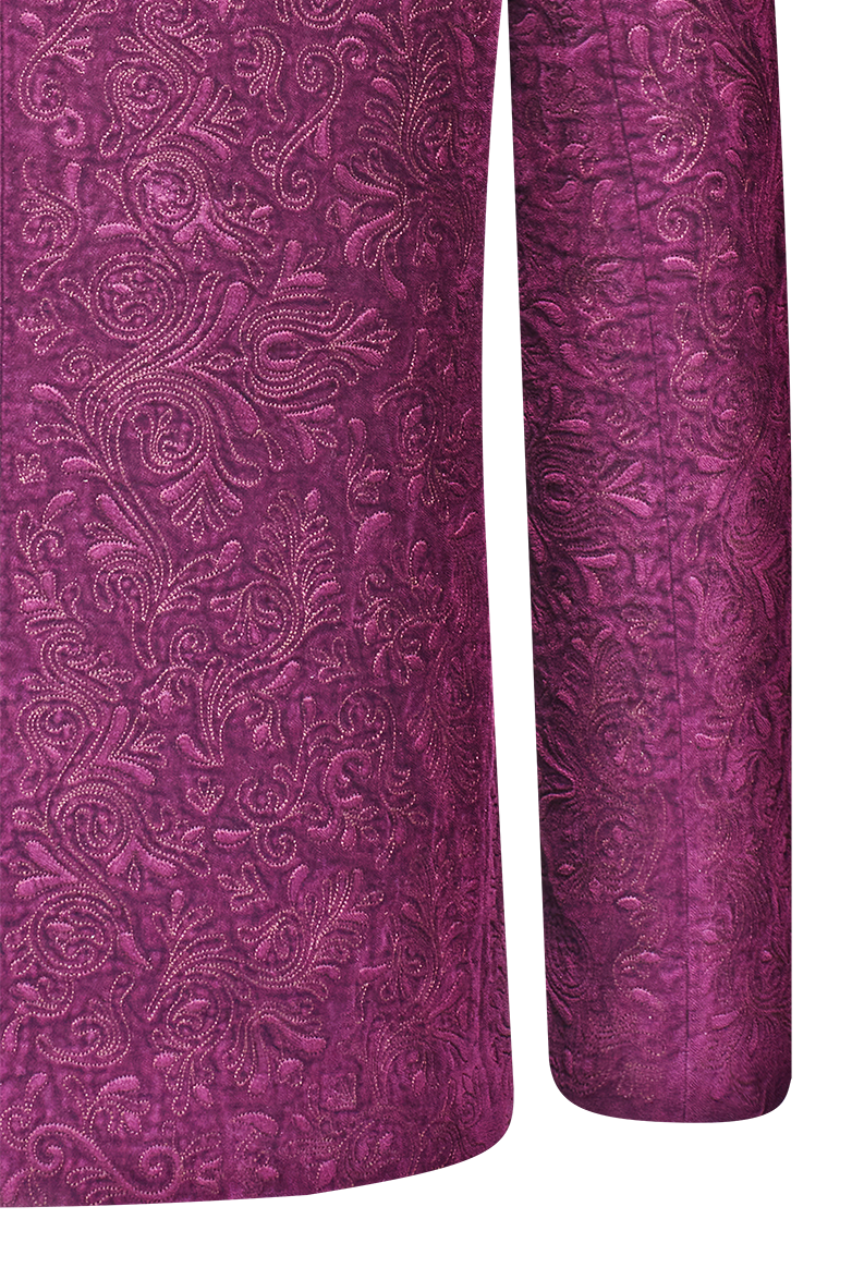 Velvet jacket with rich relief embroidery - Image 6