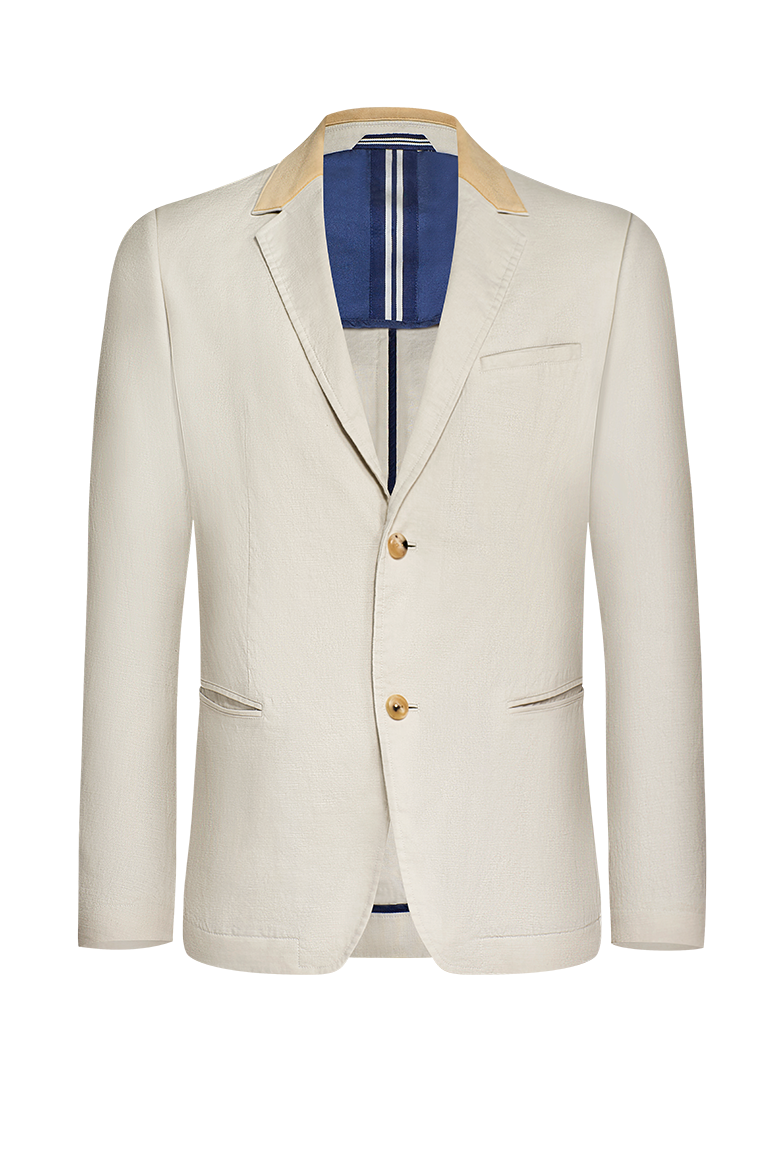 Casual lapel jacket with texture - Image 1