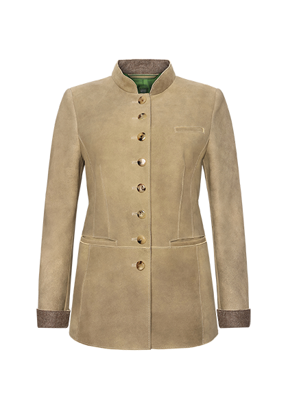 Jacket with stand collar
