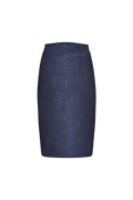 Suede skirt with rounded corners - thumbnail 4