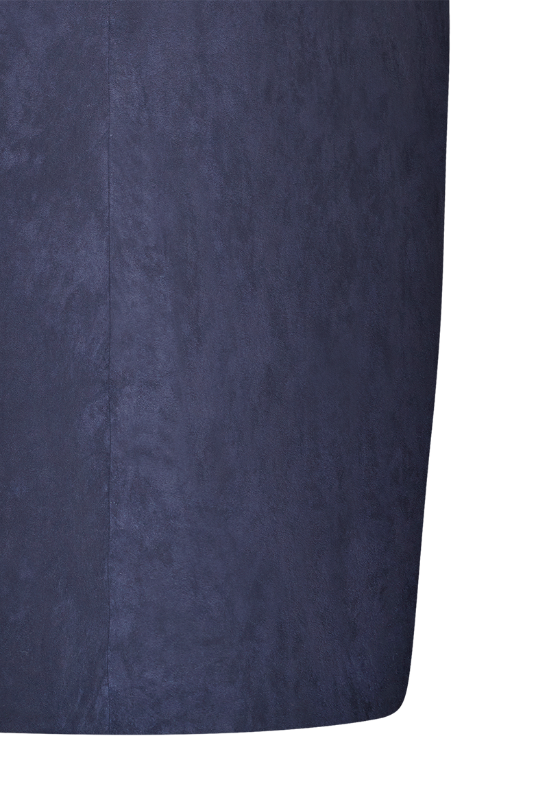 Suede skirt with rounded corners - Image 13