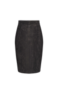 Suede skirt with rounded corners - thumbnail 5