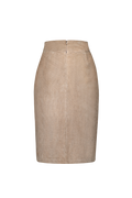 Suede skirt with rounded corners - thumbnail 6