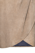 Suede skirt with rounded corners - thumbnail 9