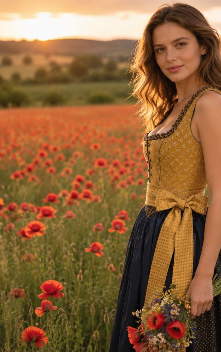 Adele Dirndl apron in cotton satin - Image 2