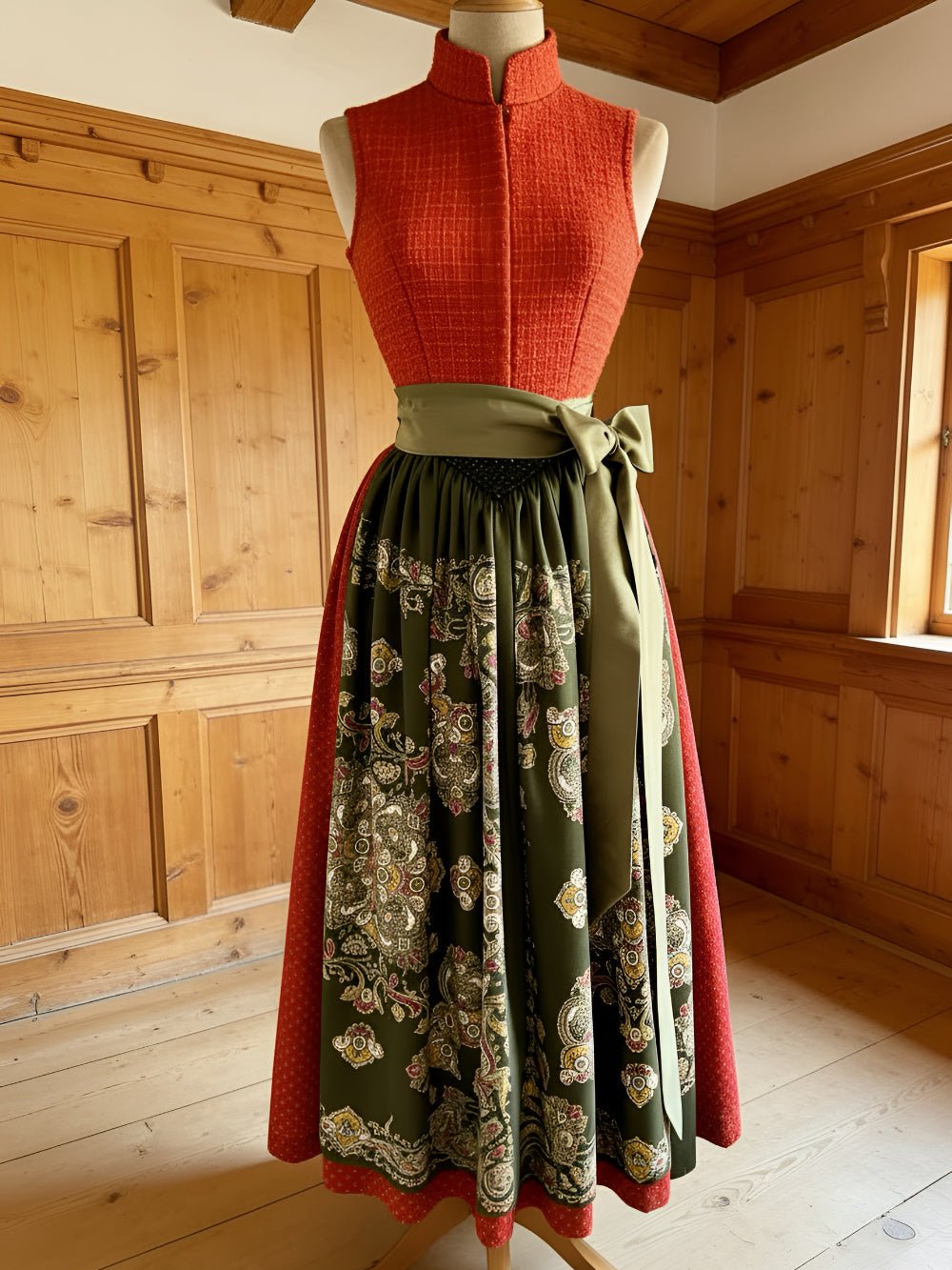 Louise Dirndl apron in pure silk - Image 1